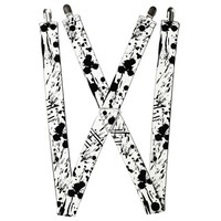 Buckle-Down Suspenders, Splatter White Black 1.5-Inch Wide Regular (Us Import)