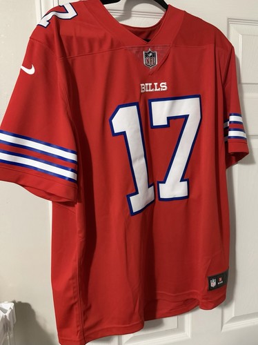 Nike Buffalo Bills Josh Allen #17 NFL Jersey Red Men's XL Officially Licensed