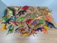 HUGE LOT Dinosaur Toys Figures Plastic Includes 1980s Imperial Toys 39 pieces