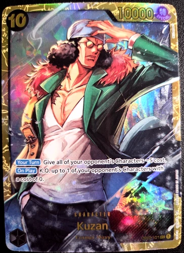 Kuzan OP02-121 Secret Rare ONE PIECE Tcg Card Game NM BLACK Reprint