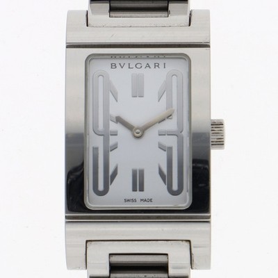 BVLGARI RT39S Rettangolo white Dial Quartz Stainless Steel Women s