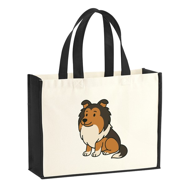 Jutetasche Shetland Sheepdog Comic Sheltie Geschenkidee Shetland Sheepdog Gesche-image