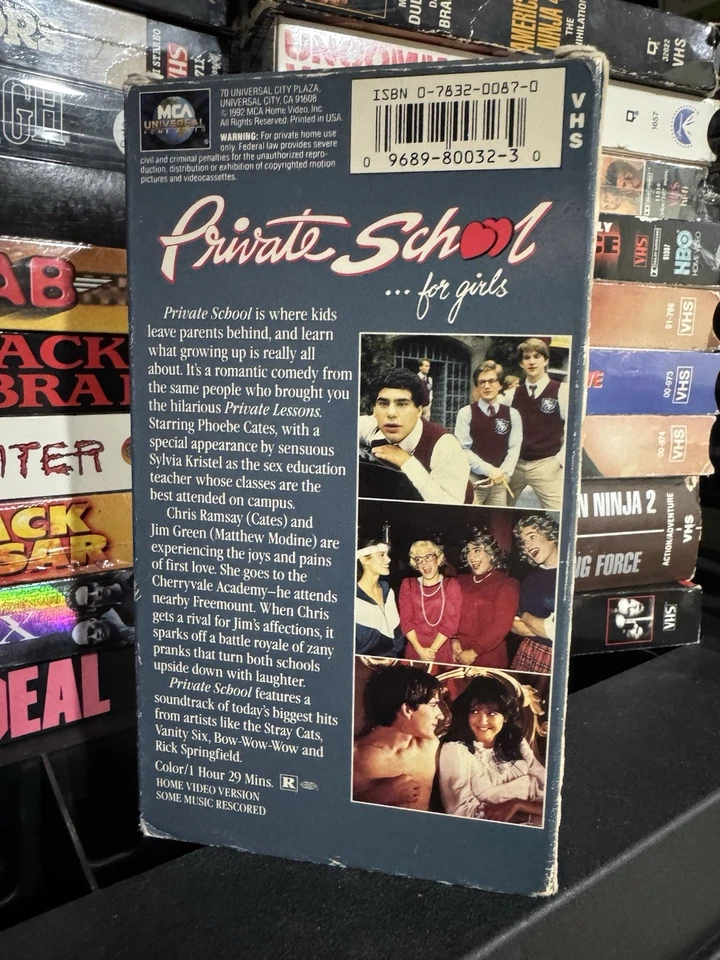 PRIVATE SCHOOL FOR GIRLS VHS PHOEBE CATES MATTHEW MODINE SYLVIA KRISTEL HTF - Image 2 of 4