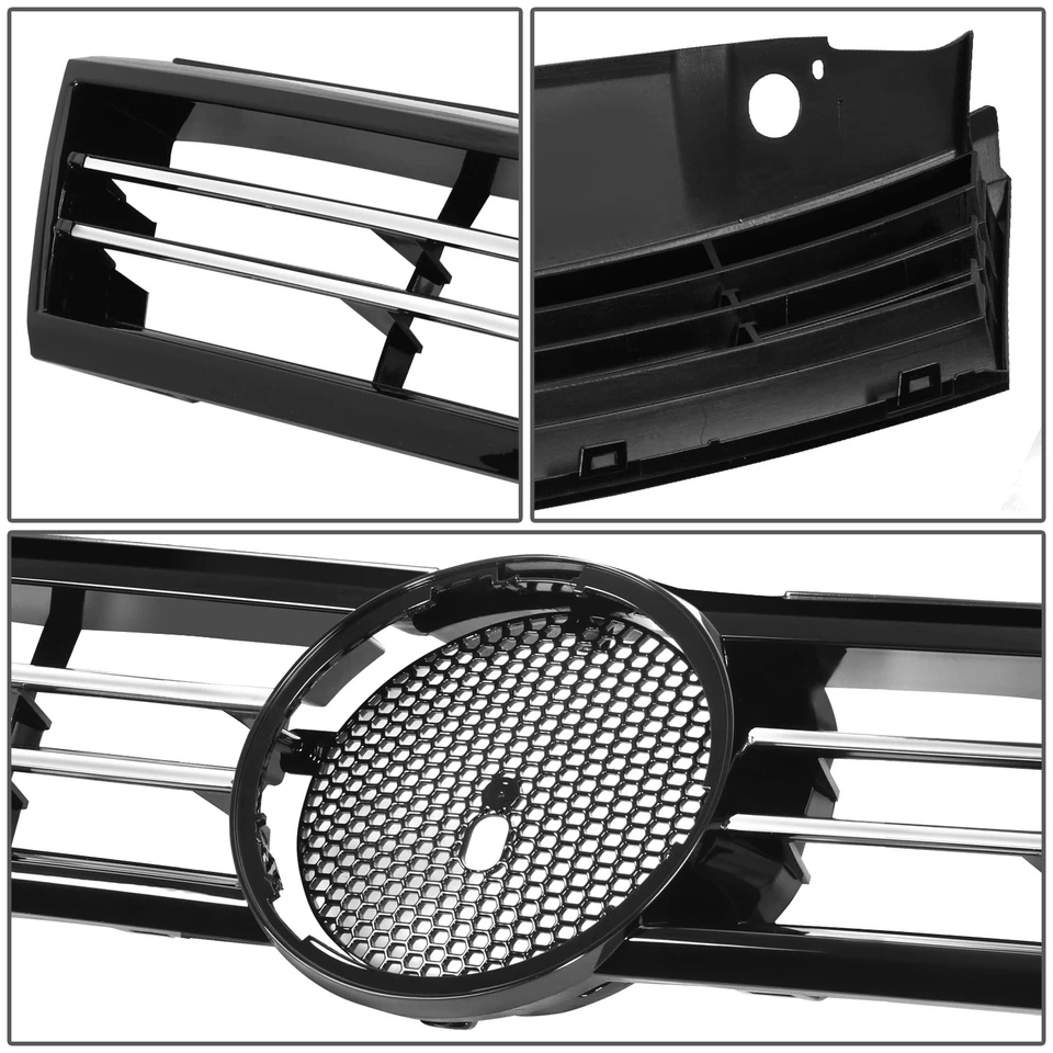 Para 2011-2014 VW Jetta Sedan conjunto de grade dianteira pintado acabamento preto cromado - Imagem 2 de 3