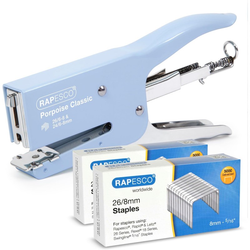 Agrafeuse Rapesco et 10000 agrafes 26/8mm pour stopper le désordre