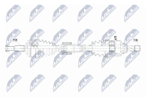 Antriebswelle NTY NPW-RE-217 FüR Renault Megane 4 B9A K9A LVA Tce 115 B9MD B9MW-image