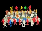 Lot Of Vintage Figures Astronauts Cowboys, Military Plastic & Metal