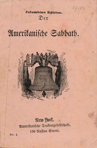 1893 World’s Fair Columbian Edition German Tract - "Der Amerikanische Sabbath"