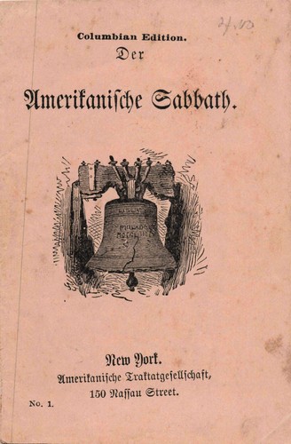 1893 World’s Fair Columbian Edition German Tract - "Der Amerikanische Sabbath"
