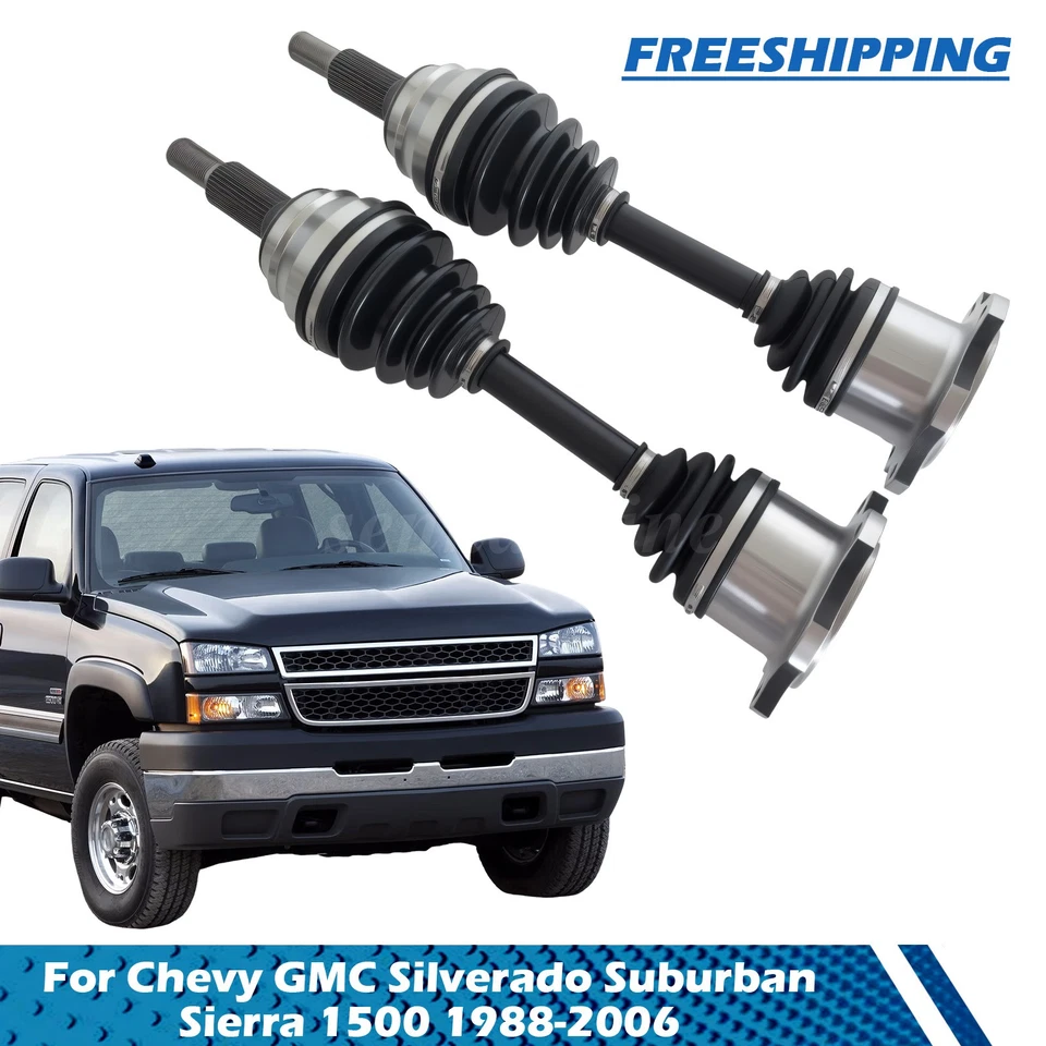 Pair Front CV Axle Shafts for 1988-1996 1997 1998 1999 Chevy GMC K1500 Suburban Foto 2 de 4