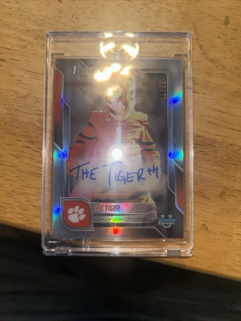 2025 Bowman U University Clemson The Tiger (Mascot Auto Variation 7/10 SSP)