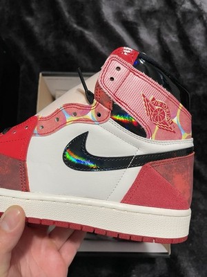 Nike Air Jordan 1 Retro High OG Origin Story Spider-Man High Top Red White Black