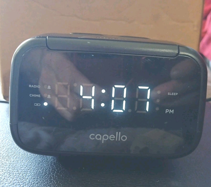 Capello Sleep & Charge Alarm Clock Dual USB Phone Charger AM/FM Radio CR 15 photo Capello Sleep & Charge Alarm Clock Dual USB Phone Charger AM/FM Radio CR 15 featured image