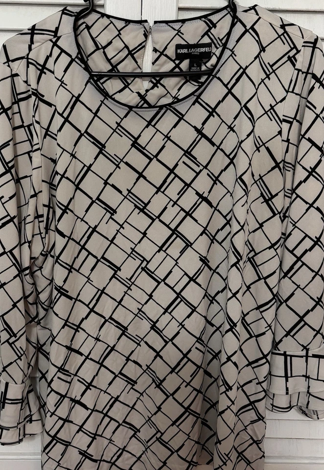 Karl Lagerfeld Paris L Tunic Top - Image 4 of 4