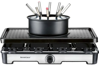 Silvercrest Kitchen Tools Fondue Raclettegrill Kombination 1400 W Antihaft
