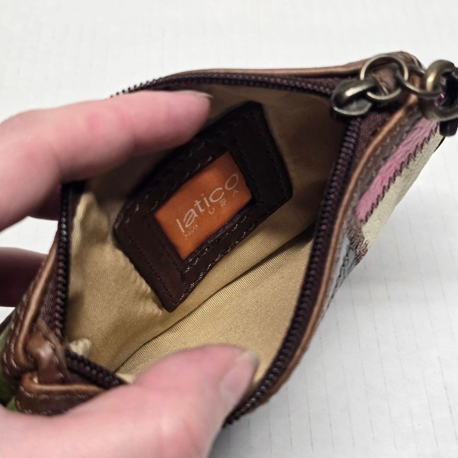 LATICO Patchwork Multicolor Leather Wristlet Boho… - image 6