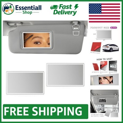 Durable Adhesive Car Vanity Mirrors - Stylish 2-Piece Set for Interiors