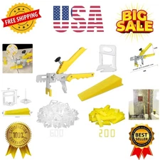 Tile Leveling System with Tile Plier - 600-Piece Tile Spacers Clips and 200-P...