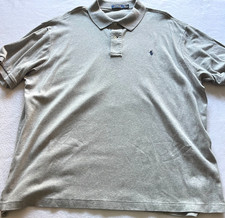 Polo Ralph Lauren Mens Polo Shirt Sz 2XB Gray Embroidered Logo Short Sleeve
