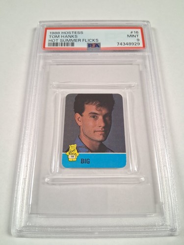 1988 Hostess Hot Summer Flicks Tom Hanks Rookie Movie Sticker PSA 9 Mint Big