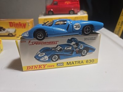 DINKY TOYS #200 Speed Wheels Blue MATRA 630 Diecast Car Minty Fresh In Nice Box!