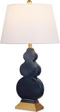 JONATHAN Y JYL3018A Carter 29" Ceramic/Resin LED Table Lamp Navy/Gold