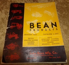 1933 john bean products catalog in good shape used