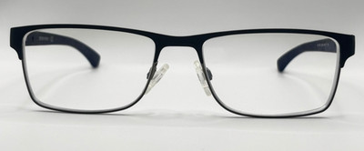 Emporio Armani Brille Gestell 53-17 Grau Blau Rechteckig Halbrand Metall