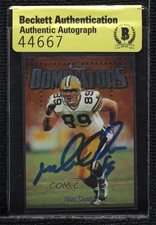 BAS 1997 Topps Finest Mark Chmura #201 Authentic Auto 3c7