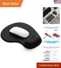 Compact Ergonomic Mouse Pad with Non-Slip Base - Ideal for Gaming Office Use