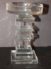 GRANDE COUPE CRISTALE SUR PIED DESGN DU XX EM SIECLE 1970 HT 19 CM DIAMETRE 12 C