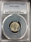 1944 S Mercury Dime PCGS MS67