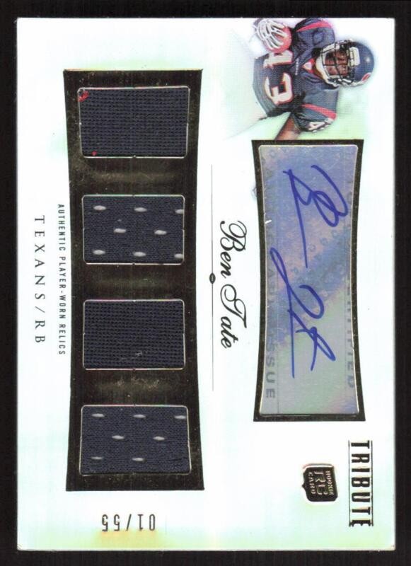 Ben Tate Topps Tribute Quad Relics Autograph #AQRBTA Base