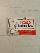 Vintage 1965 TEXACO Gas Station Doorjamb Auto Service Reminder Tags Booklet
