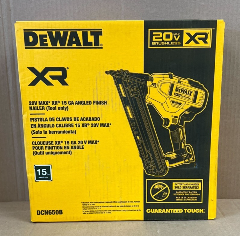 [NEW] (DCN650B) DeWalt 20V MAX XR 15 Gauge Angled Finish Nailer (Tool Only)