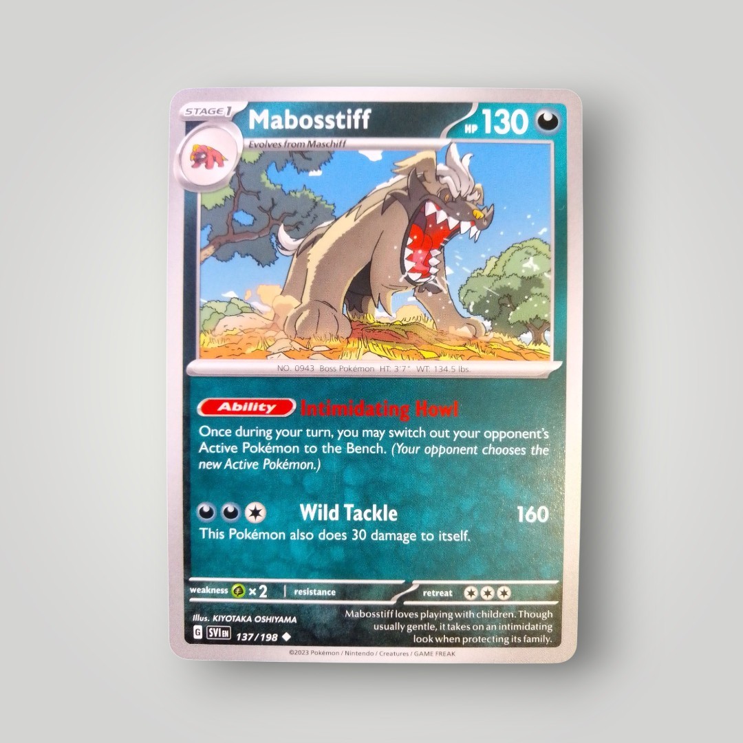 Mabosstiff - 137/198 - Scarlet & Violet - Pokemon Card - Mint/NM