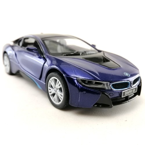 BMW i8 Plug-in Hybrid DieCast Modellauto Kinsmart Maßstab 1:36 Spielzeug Sammlung Hobby - Bild 13 von 36