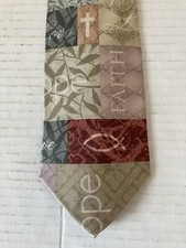 Eagles Wings Men's Necktie Tie Silk Satin Faith Hope Love Cross Wide 58"