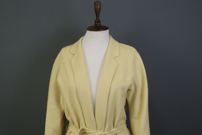 MAX MARA CUCITO A MANO Yellow Long Sleeve Belted Lightweight