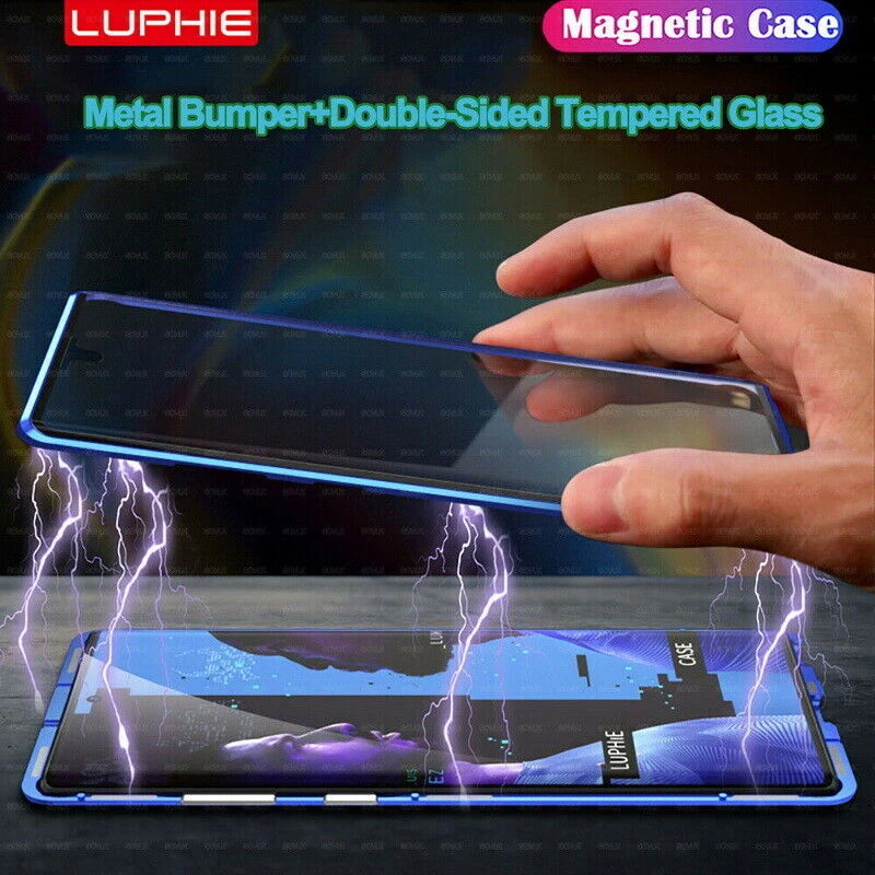 Magnetic 360 Double Glass Case Case For Samsung A54 S25 S24 FE S23 Ultra S22 S21 - Image 4 of 4
