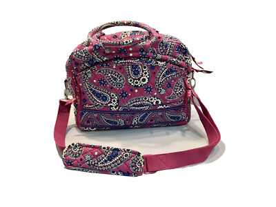 Vera Bradley Purple Paisley Travel Computer Overnight Weekender