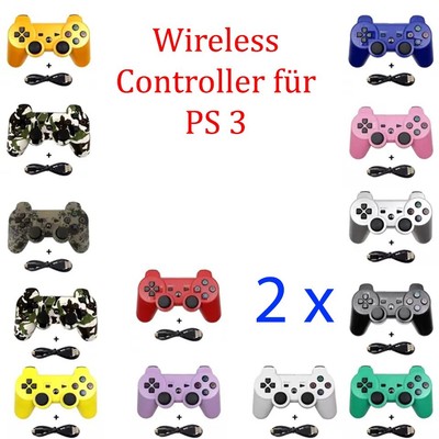 2x Universal Ersatz Controller für PS 3 Wireless Gamepad Dual Vibration