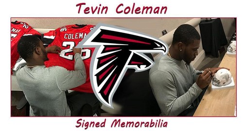 Tevin Coleman Atlanta Falcons Signed 8x10 Photo (TSE) - Picture 2 of 2