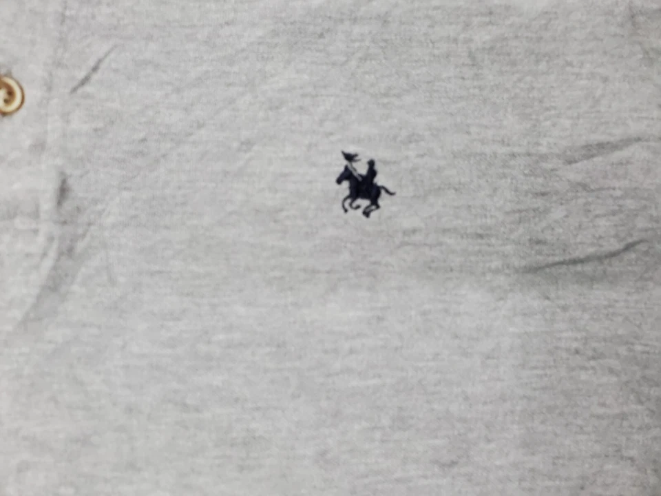 Knights Sportswear мужской большой серый 100% хлопок рубашка-поло короткий рукав - Изображение 2 из 4