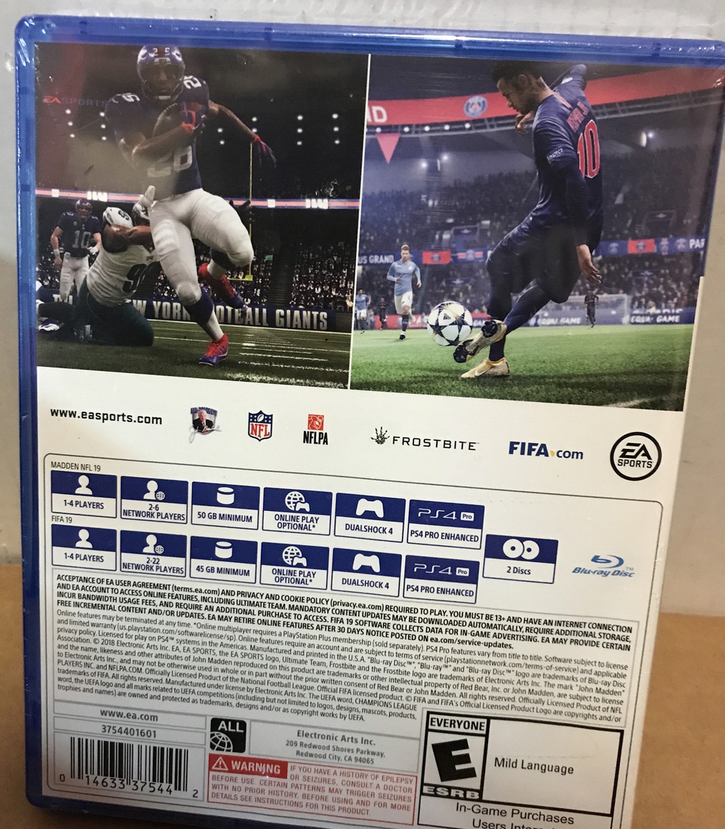⚽️ EA Sports Bundle FIFA 19 & Madden NFL 19 for PlayStation 4