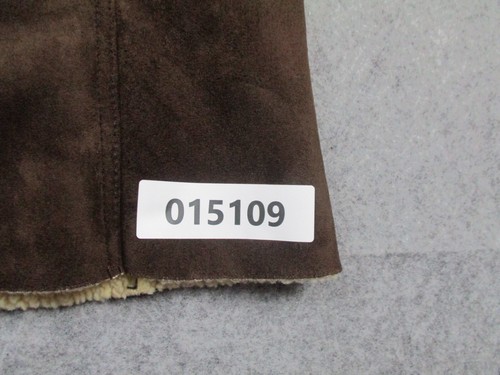 Lands End Vest Womens Small Brown Full Zip Sherpa Lined Suede Sleeveless Casual - Picture 8 of 8
