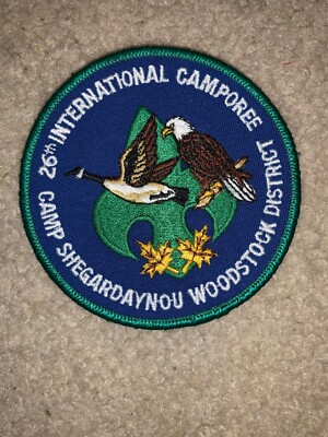 Boy Scout 1989 Camp Shegardaynou Canada Woodstock International Camporee Patch