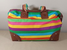 Sydney Love Canvas Stripe Overnight Bag Travel Tote