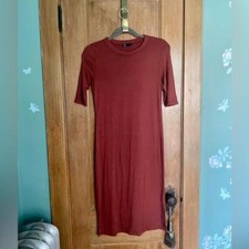 Rust t shirt dress