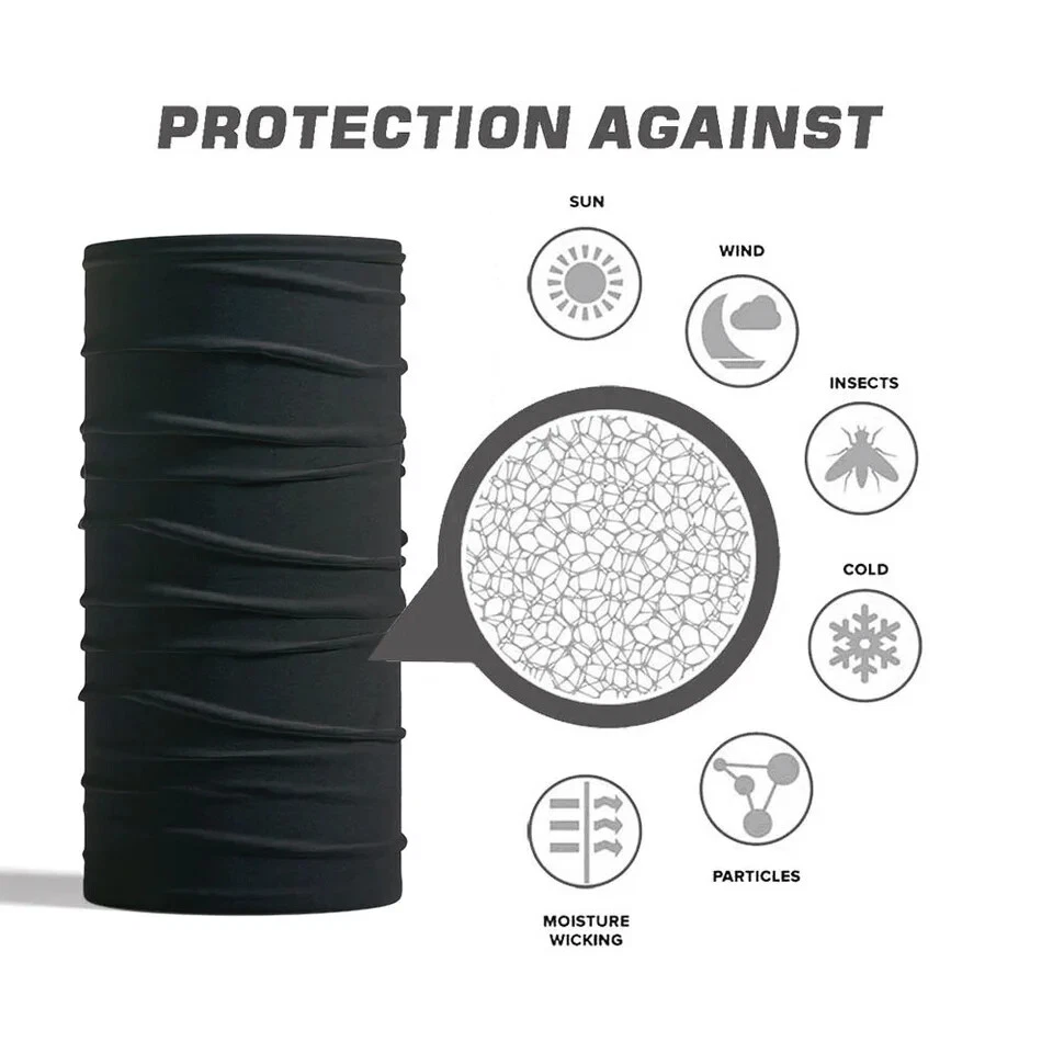 Cachecol gaiter pescoço tubo para homens cor escura envoltório externo faixa de cabeça capa de ciclismo - Imagem 4 de 4